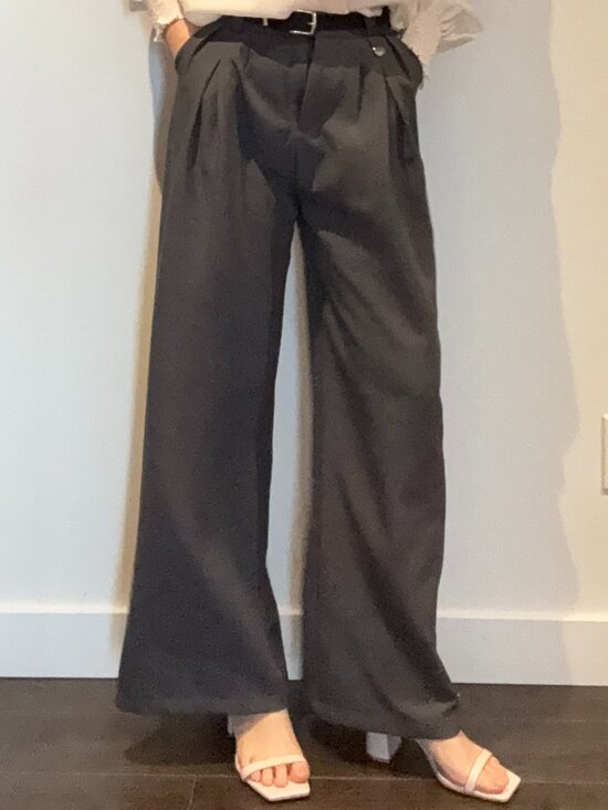 Pants - High-Waisted Wide-Leg Dress Pants - Brand New